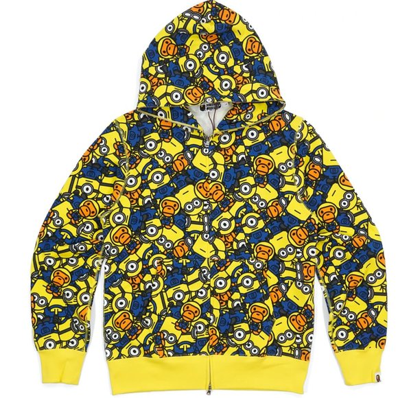 NWT - RARE BAPE Kids Milo x Minions Hoodie Kids Size 140